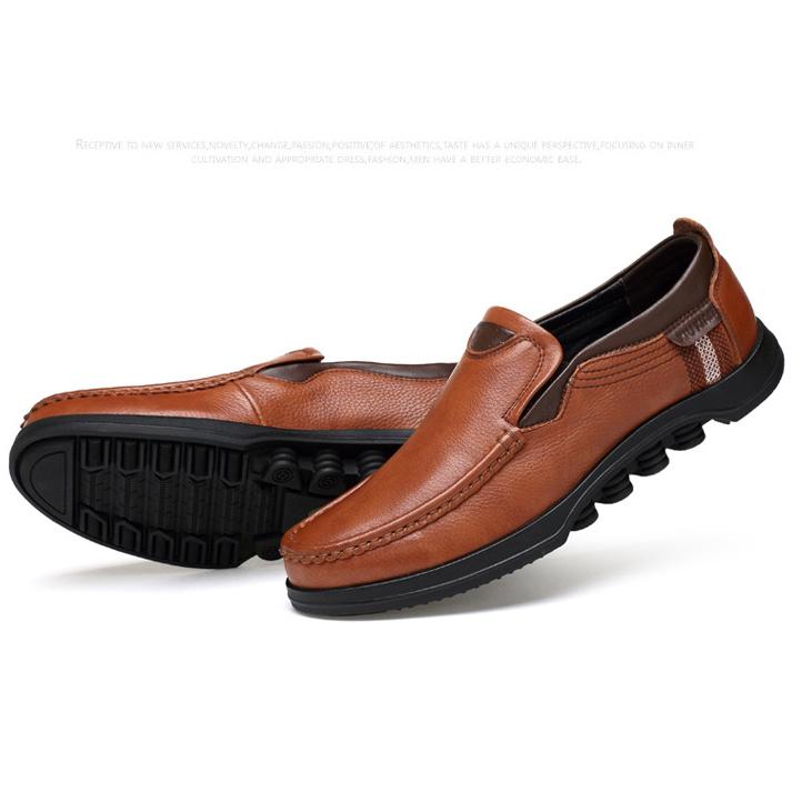 Men's Casual Slip-On Loafers with Rubber Outsole