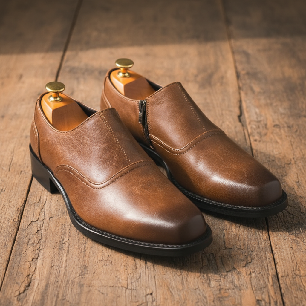 Men's Full-Grain Leather Work Boots - Durable & Comfortable