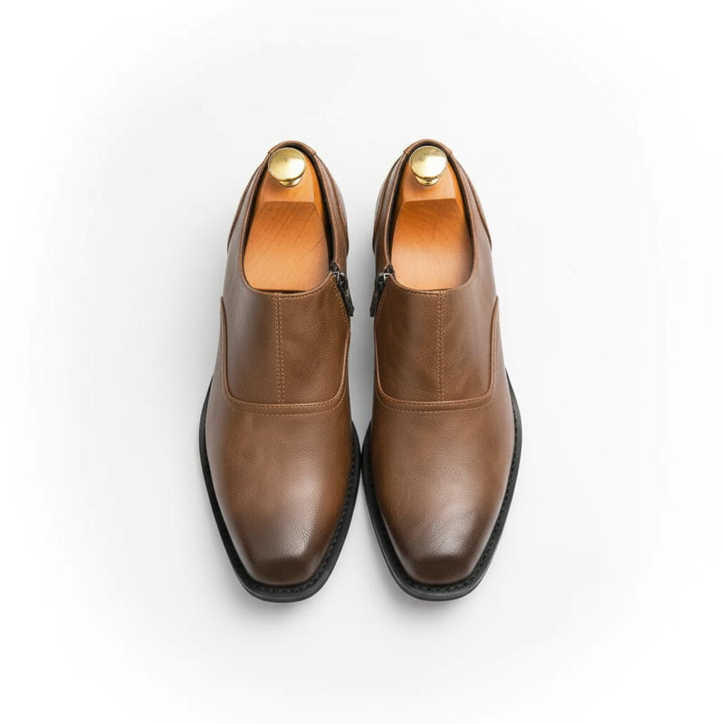 Men's Full-Grain Leather Work Boots - Durable & Comfortable