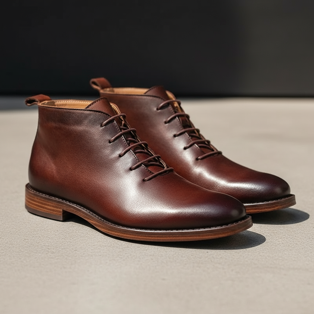 Men's Premium Full-Grain Leather Ankle Boots