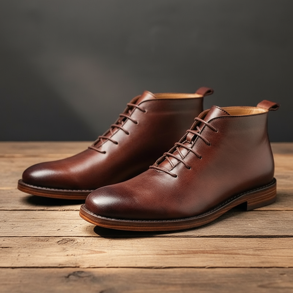 Men's Premium Full-Grain Leather Ankle Boots