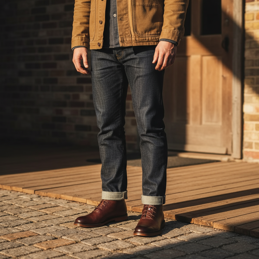Men's Premium Full-Grain Leather Ankle Boots