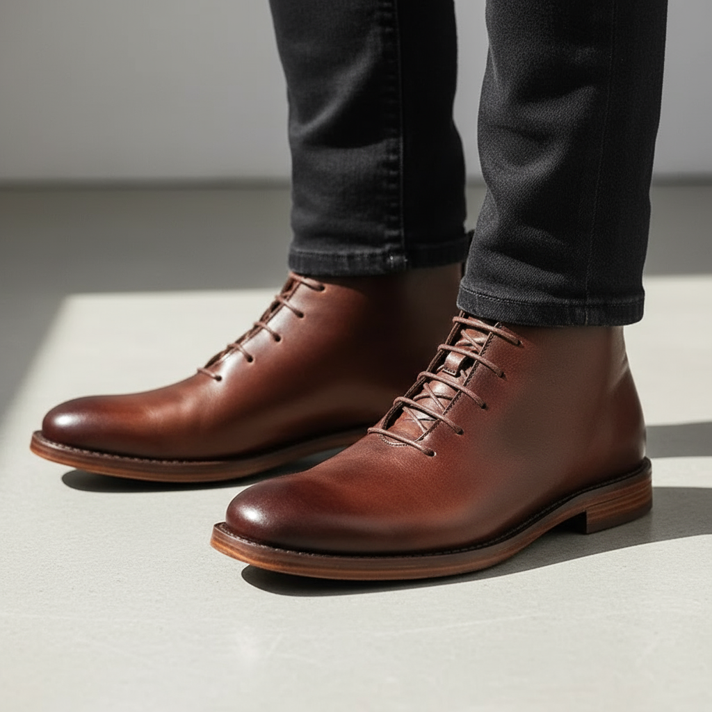 Men's Premium Full-Grain Leather Ankle Boots