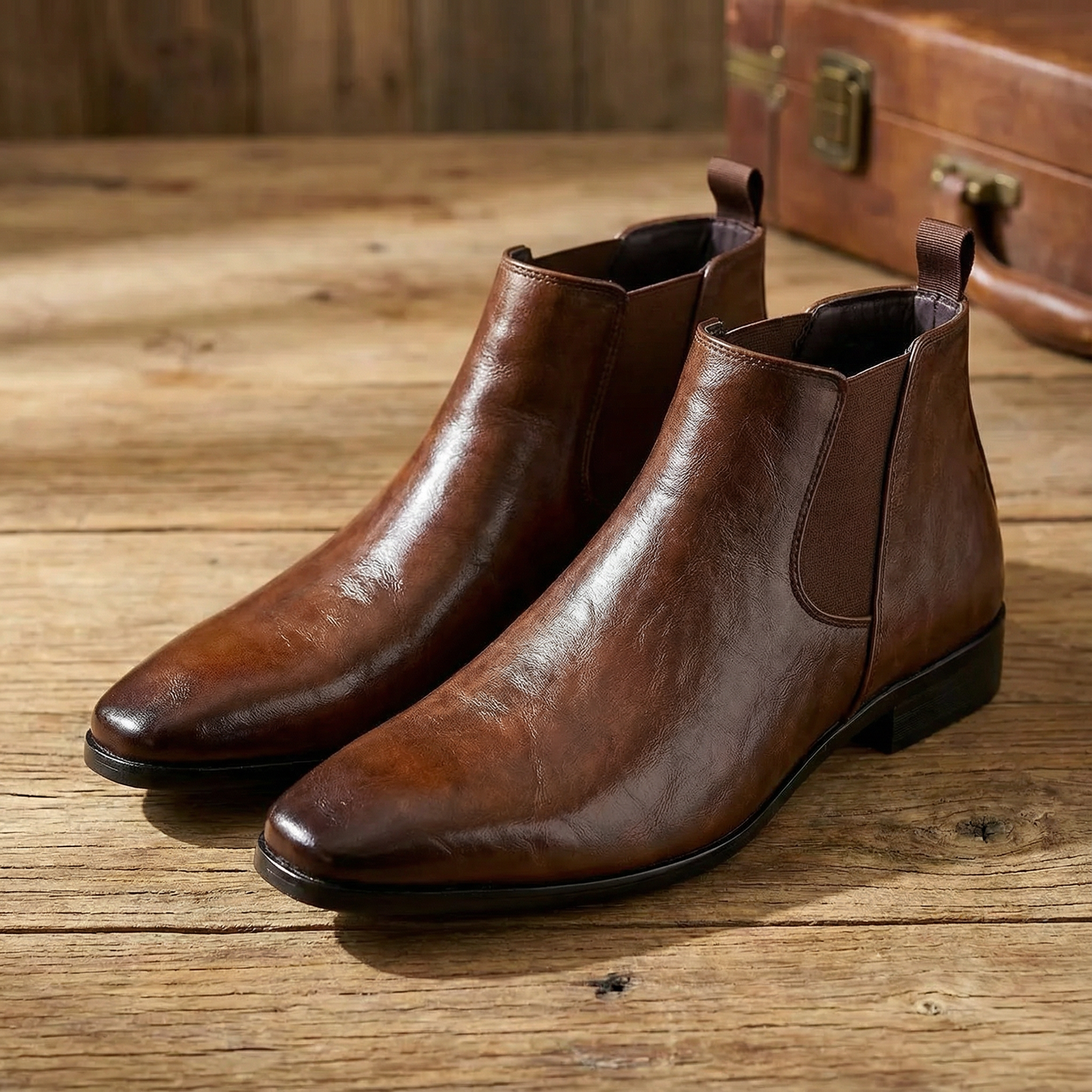 Men's Premium Full-Grain Chelsea Boots - Slip-On Urban Style