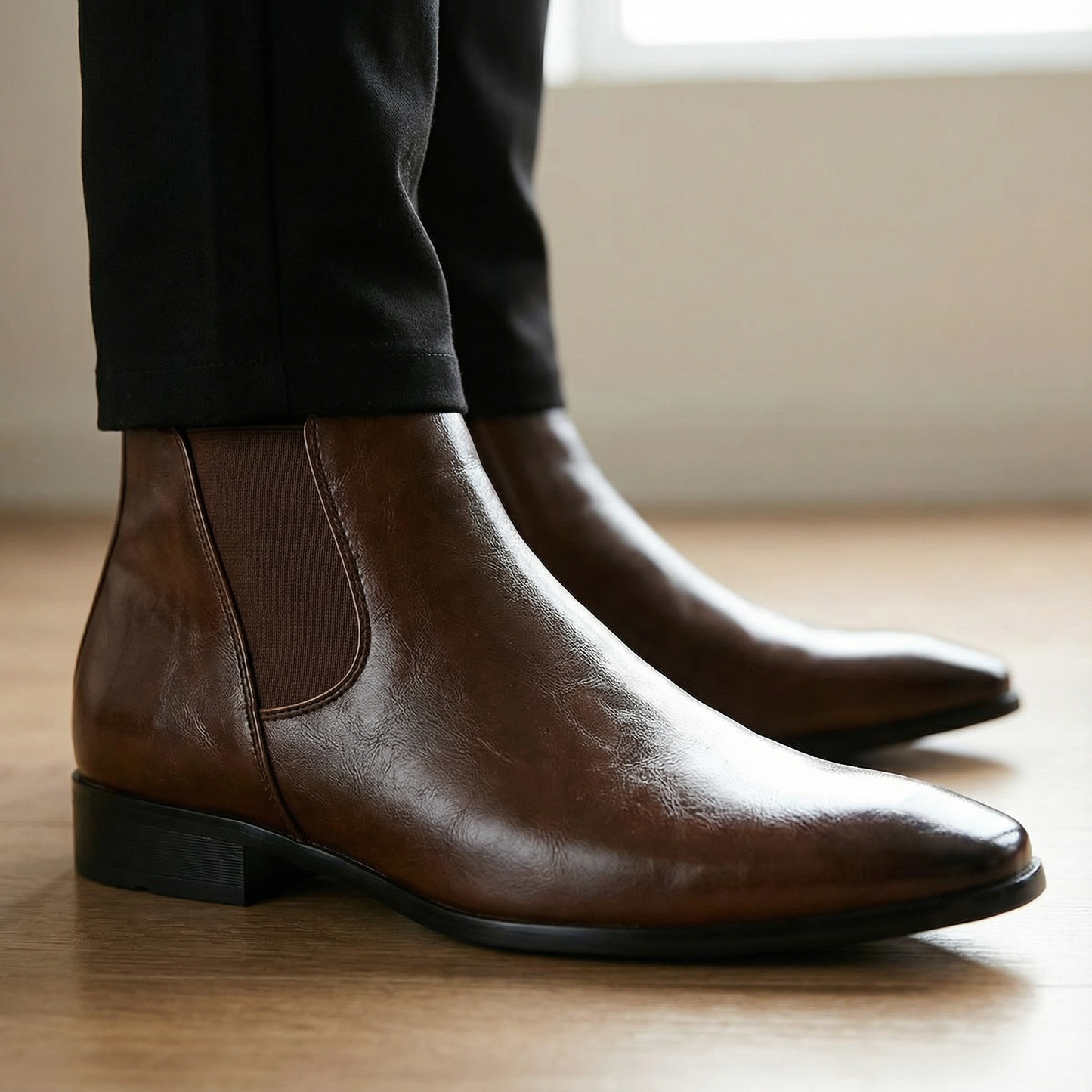 Men's Premium Full-Grain Chelsea Boots - Slip-On Urban Style