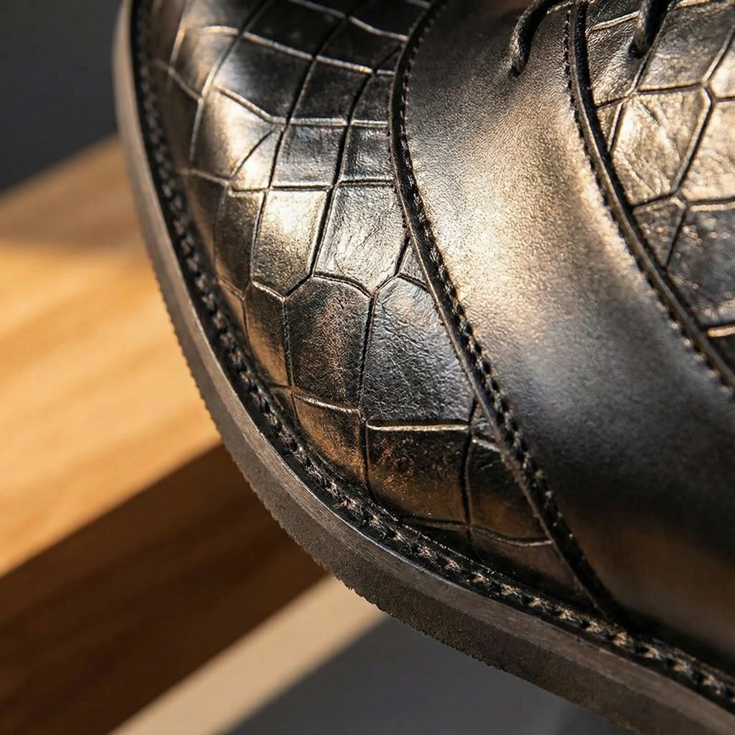 Men's Textured Oxford Dress Shoes for Comfort and Durability