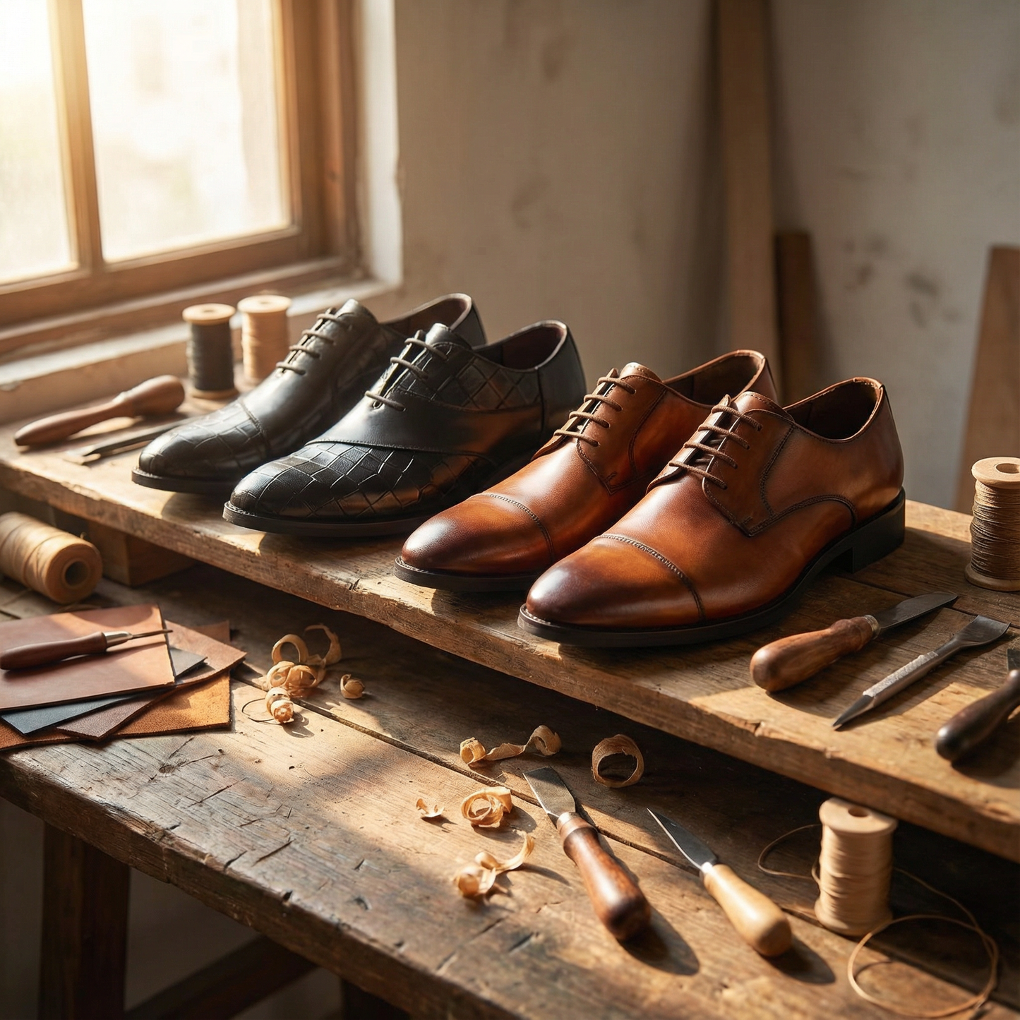 Men's Textured Oxford Dress Shoes for Comfort and Durability