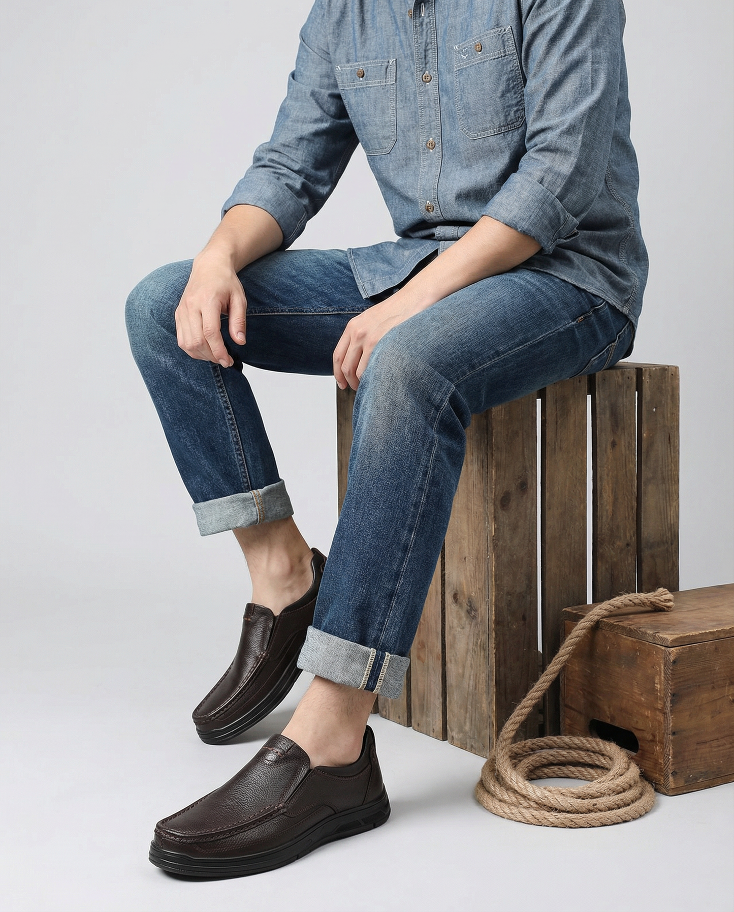 Men's Premium Slip-On Loafers with Cushioned Sole