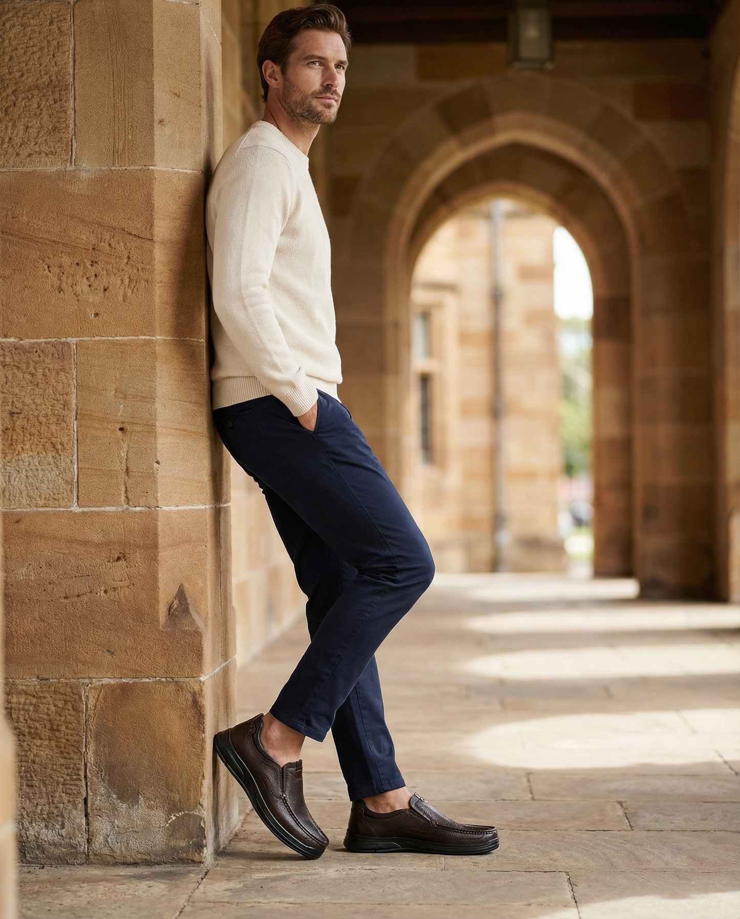 Men's Premium Slip-On Loafers with Cushioned Sole