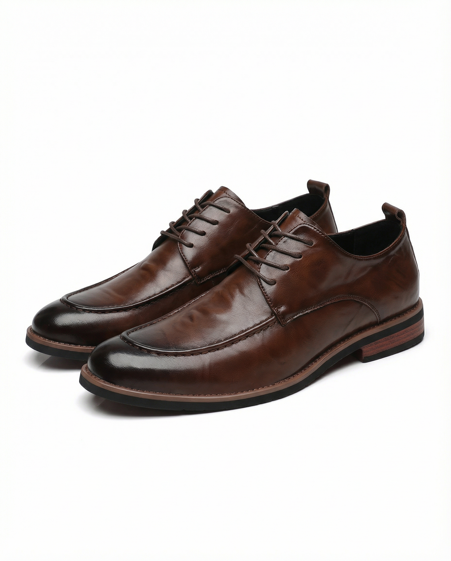 Men's Premium Leather Derby Shoes with Durable Sole