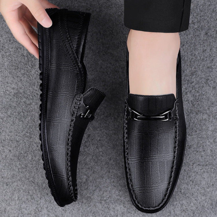 Men's Elegant Slip-On Loafers with Cushioned Footbed