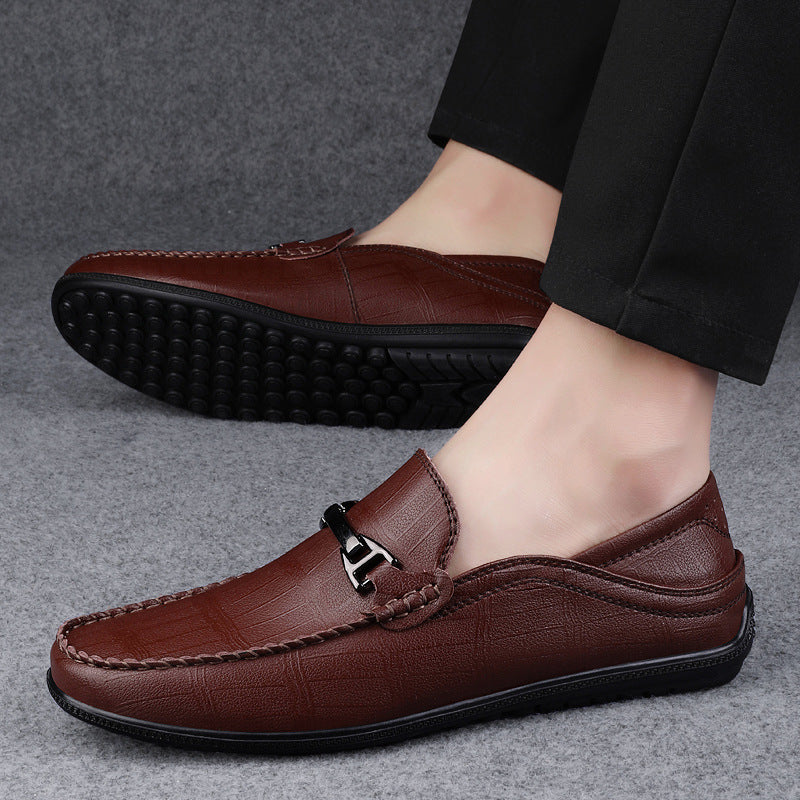 Men's Elegant Slip-On Loafers with Cushioned Footbed