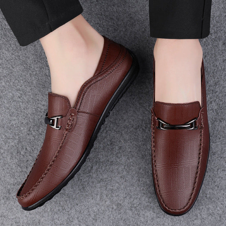 Men's Elegant Slip-On Loafers with Cushioned Footbed