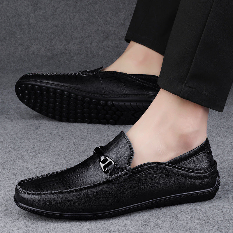 Men's Elegant Slip-On Loafers with Cushioned Footbed