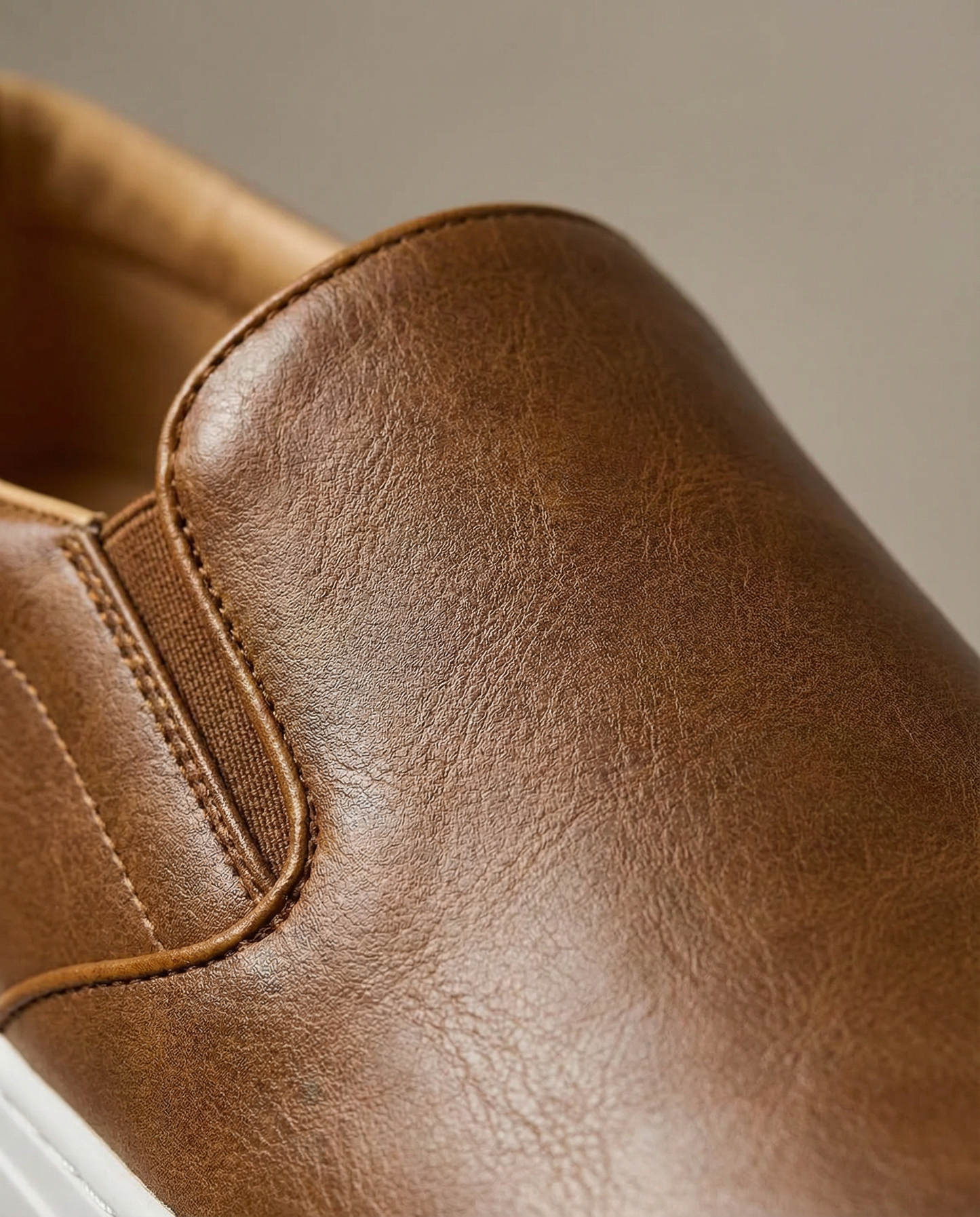 Men's Slip-On Shoes with Flexible Gores and Durable Rubber Sole