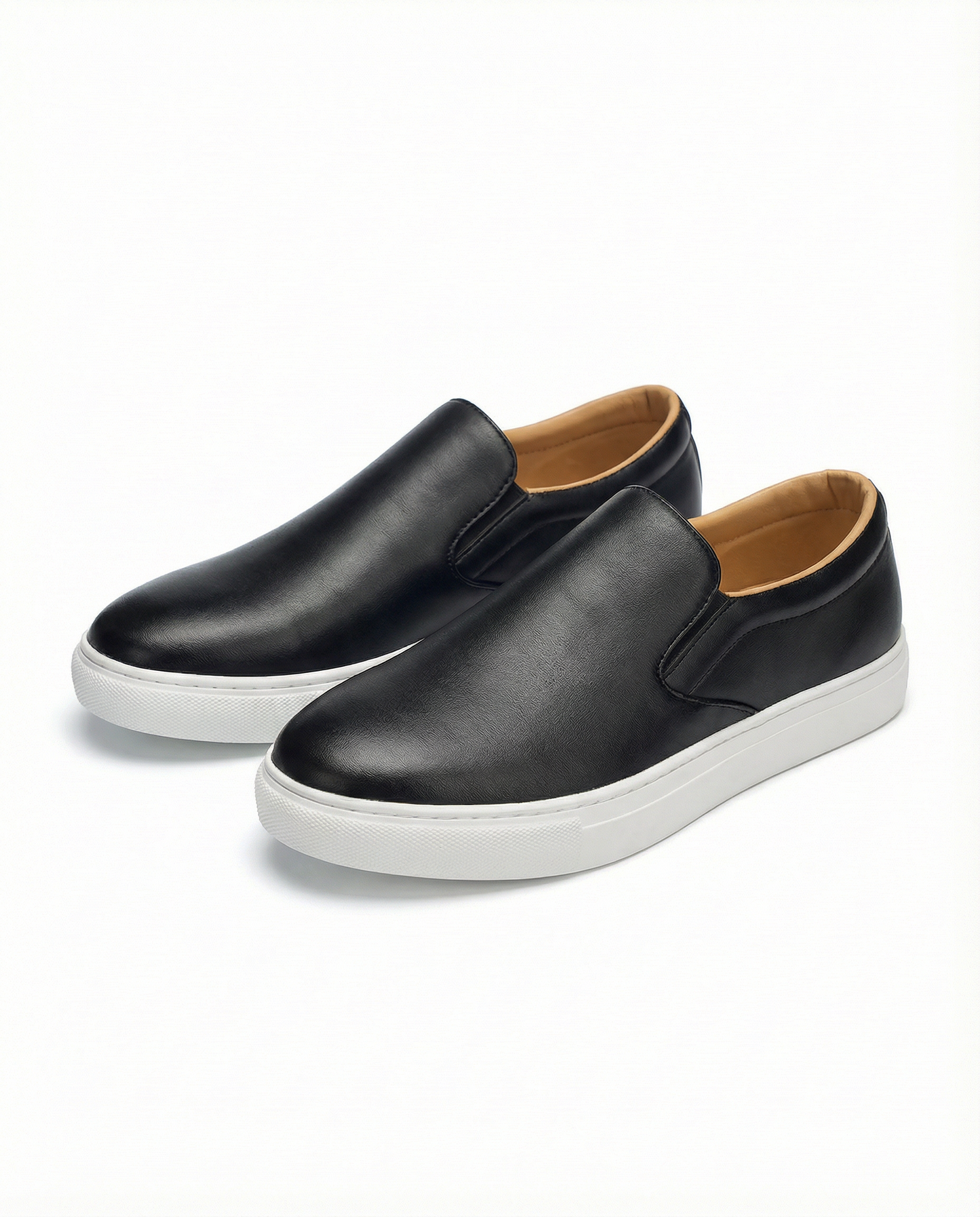 Men's Slip-On Shoes with Flexible Gores and Durable Rubber Sole