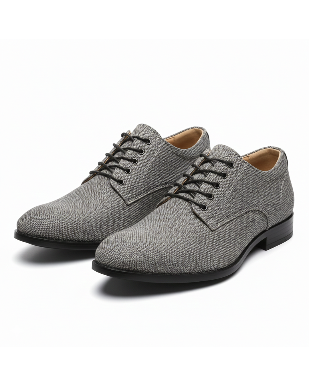 Woven Derby Shoes for Men in Gray and Blue