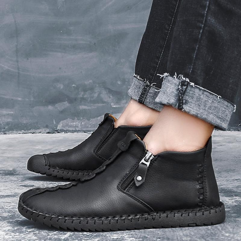 Orthopedic Hand-Stitched Casual Ankle Boots for Men