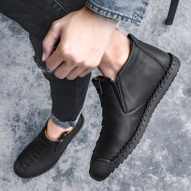 Orthopedic Hand-Stitched Casual Ankle Boots for Men