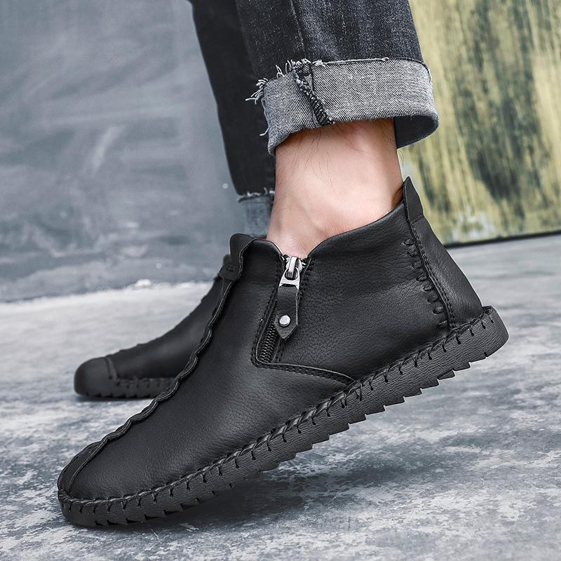 Orthopedic Hand-Stitched Casual Ankle Boots for Men
