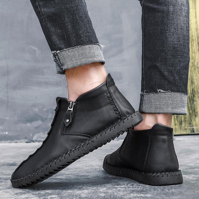 Orthopedic Hand-Stitched Casual Ankle Boots for Men