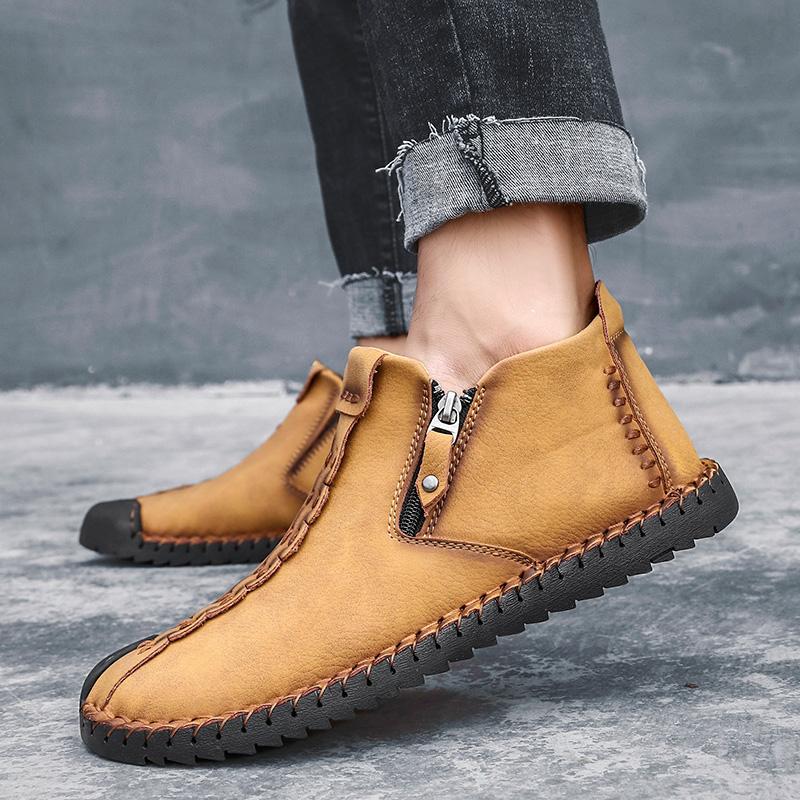 Orthopedic Hand-Stitched Casual Ankle Boots for Men