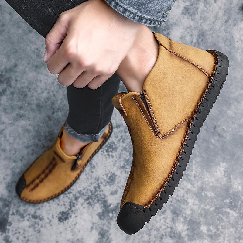 Orthopedic Hand-Stitched Casual Ankle Boots for Men