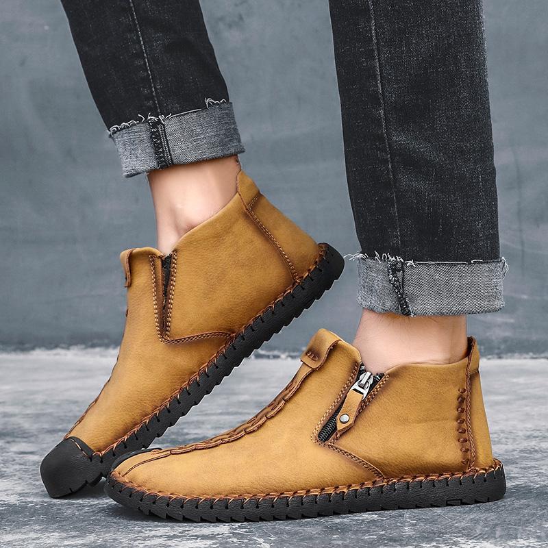 Orthopedic Hand-Stitched Casual Ankle Boots for Men