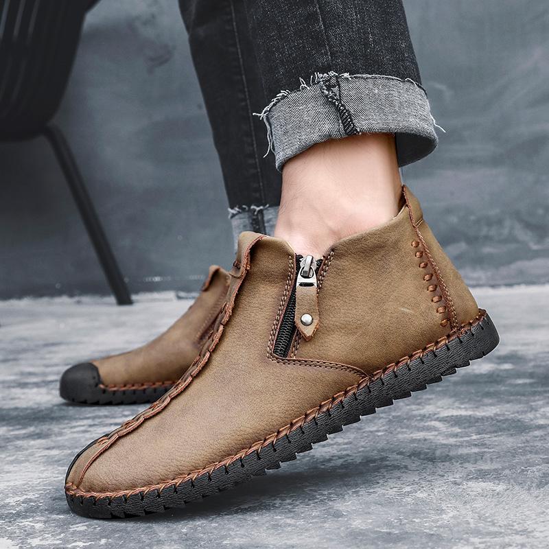Orthopedic Hand-Stitched Casual Ankle Boots for Men