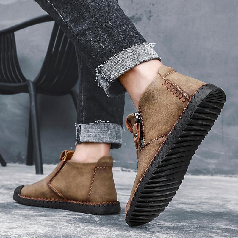 Orthopedic Hand-Stitched Casual Ankle Boots for Men