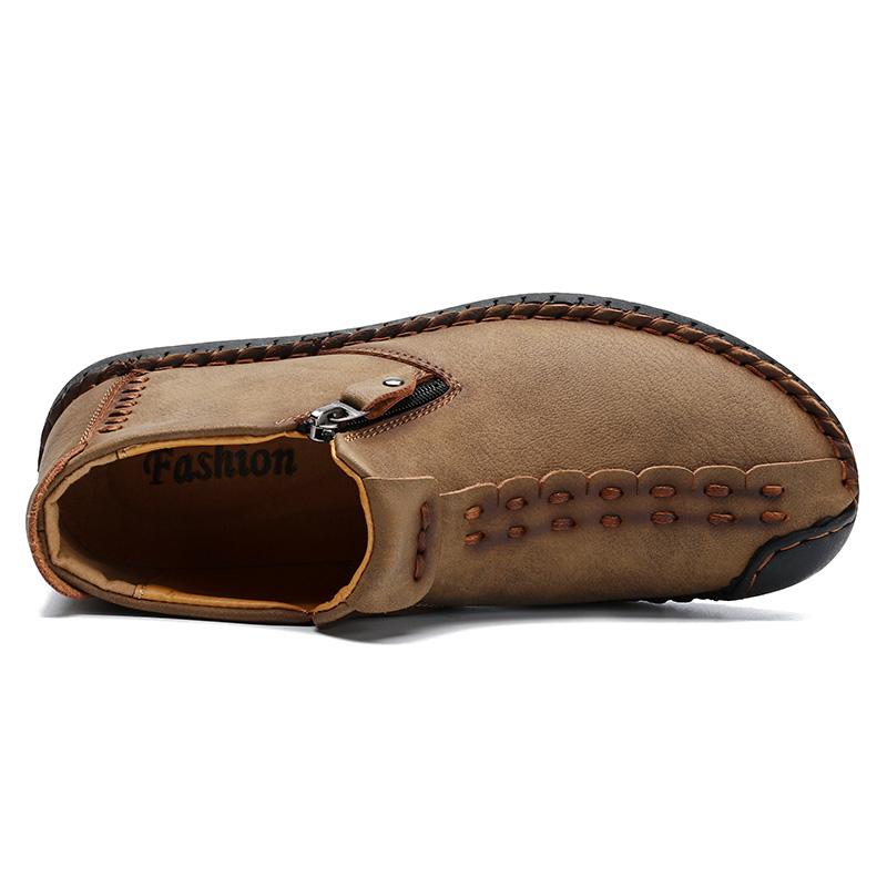 Orthopedic Hand-Stitched Casual Ankle Boots for Men