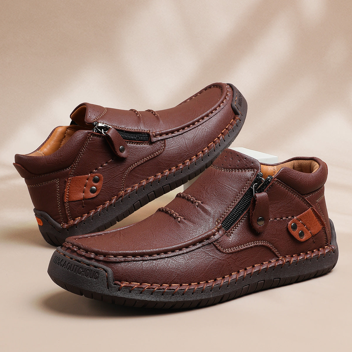 Orthopedic Men's High-Top Boots for Comfort and Support