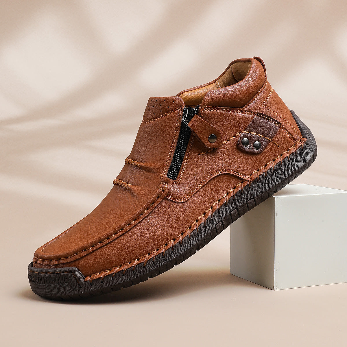 Orthopedic Men's High-Top Boots for Comfort and Support
