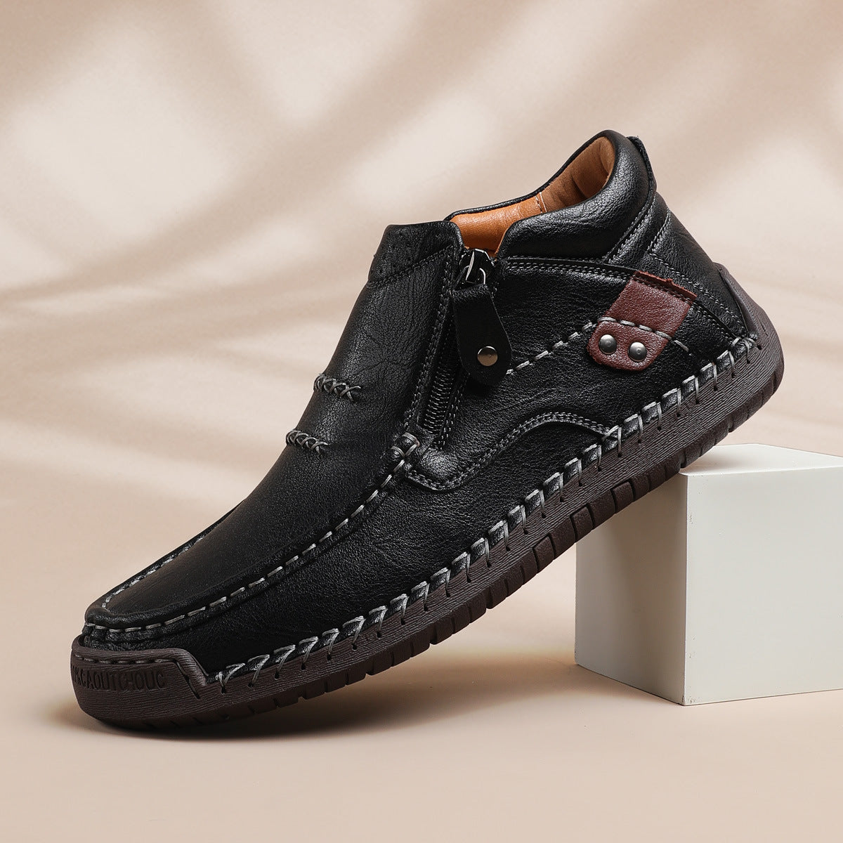 Orthopedic Men's High-Top Boots for Comfort and Support
