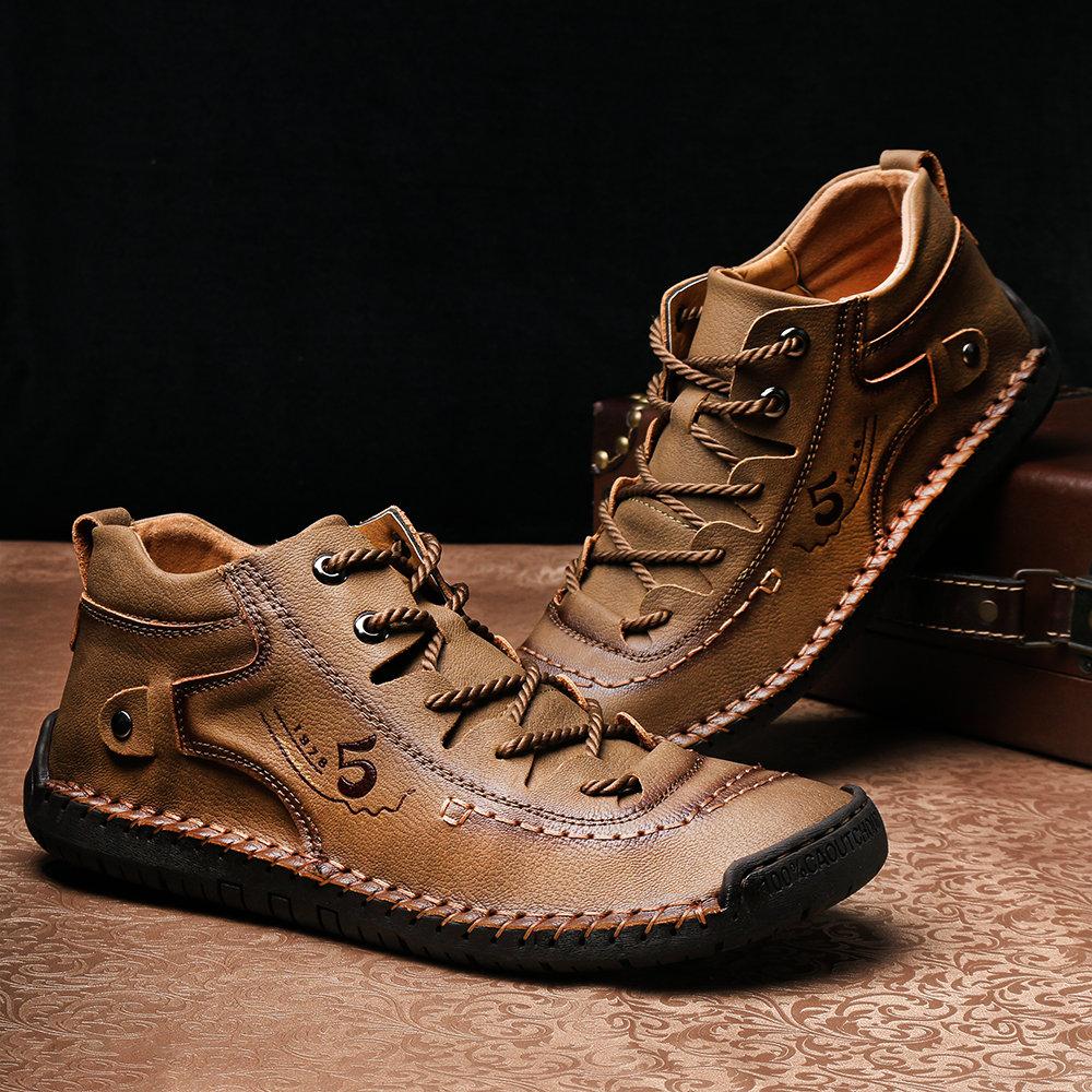 Men's Premium Hand Stitched High-Top Boots