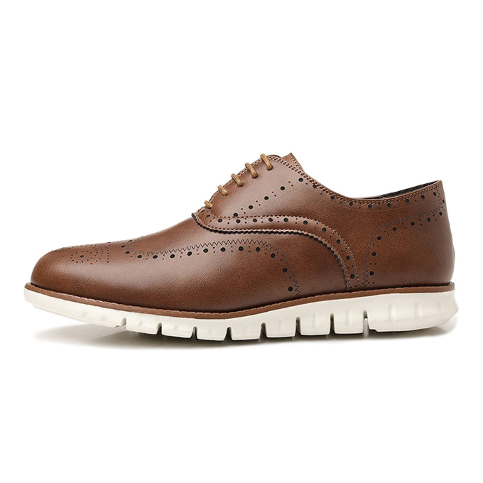 Men's Classic Brogue Dress Sneakers with Foam Comfort