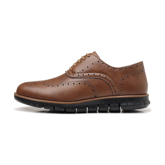Men's Classic Brogue Dress Sneakers with Foam Comfort