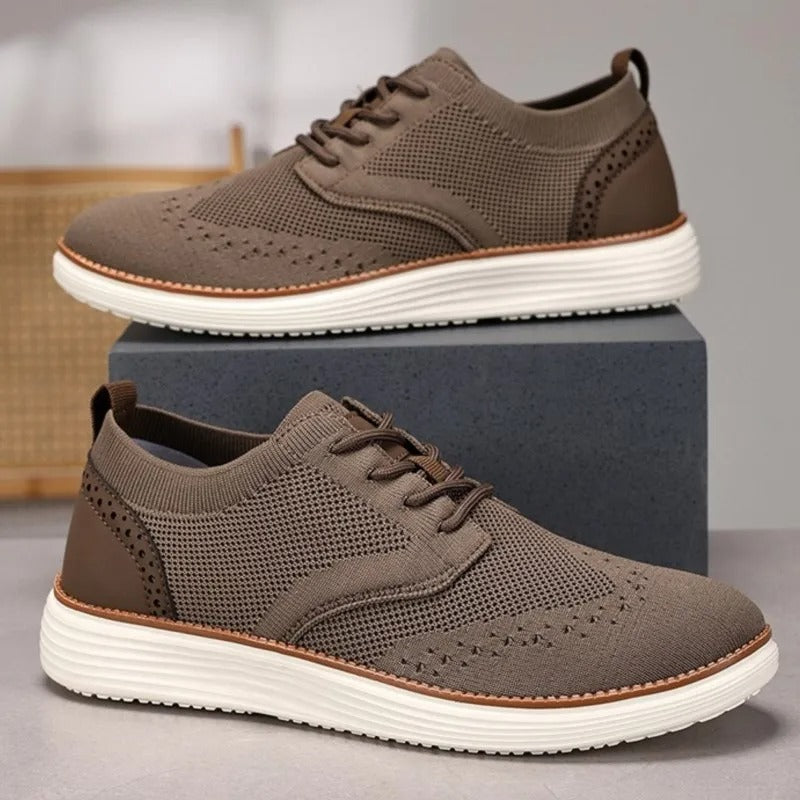 Men's Wingtip Hybrid Dress Sneakers with Cushioning