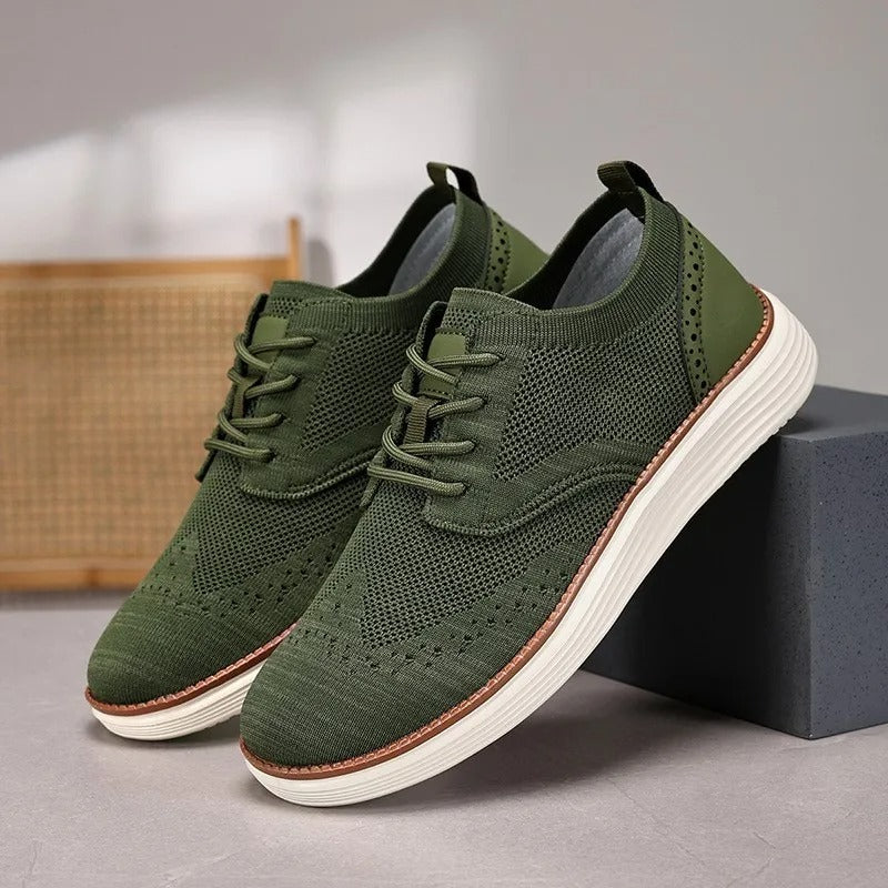 Men's Wingtip Hybrid Dress Sneakers with Cushioning