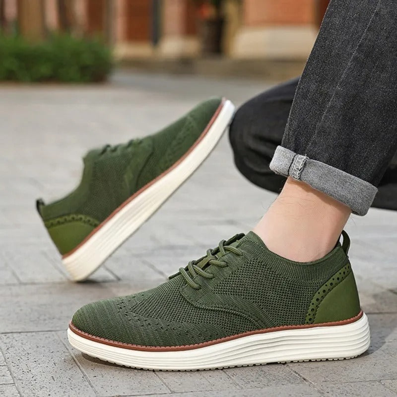 Men's Wingtip Hybrid Dress Sneakers with Cushioning