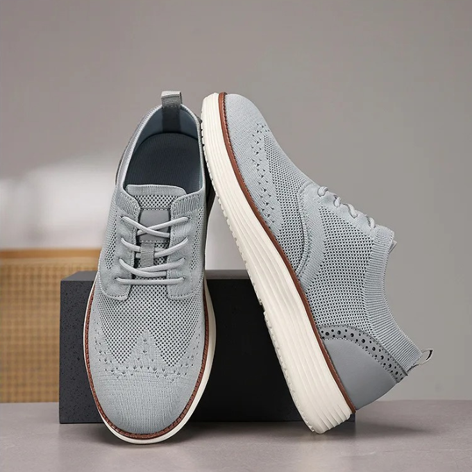 Men's Wingtip Hybrid Dress Sneakers with Cushioning