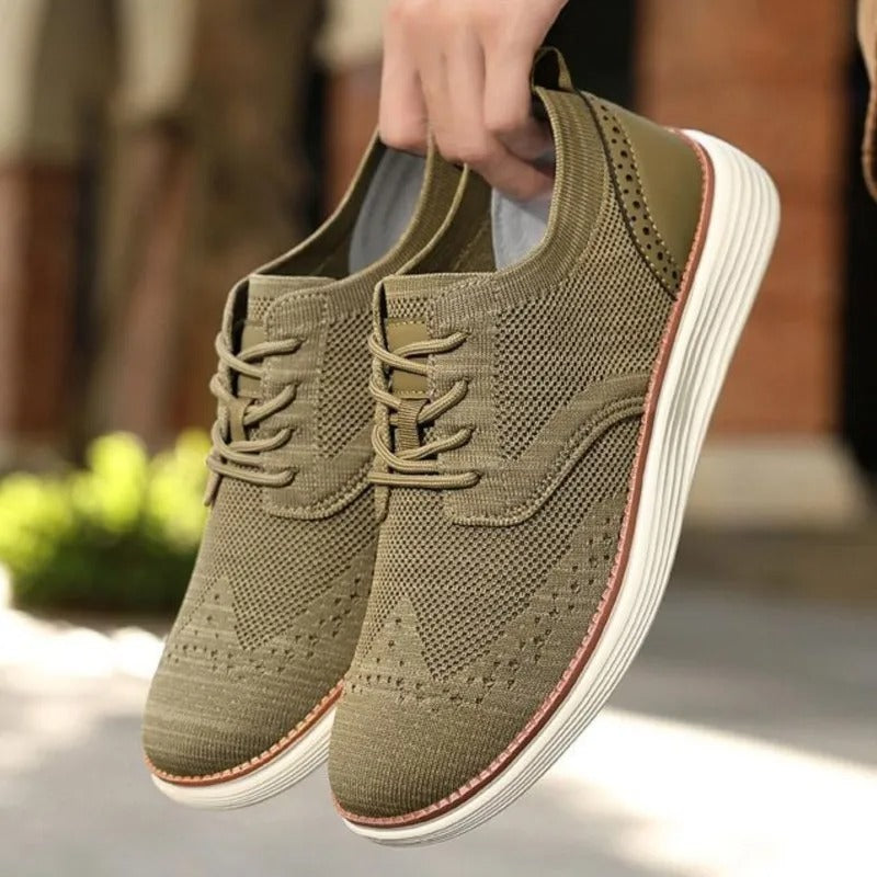 Men's Wingtip Hybrid Dress Sneakers with Cushioning
