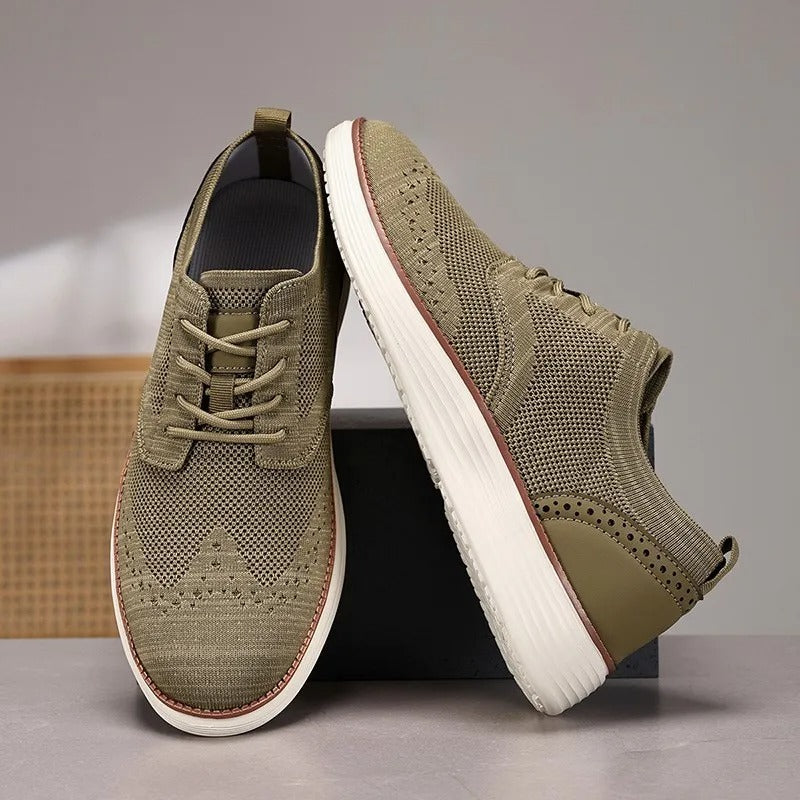 Men's Wingtip Hybrid Dress Sneakers with Cushioning