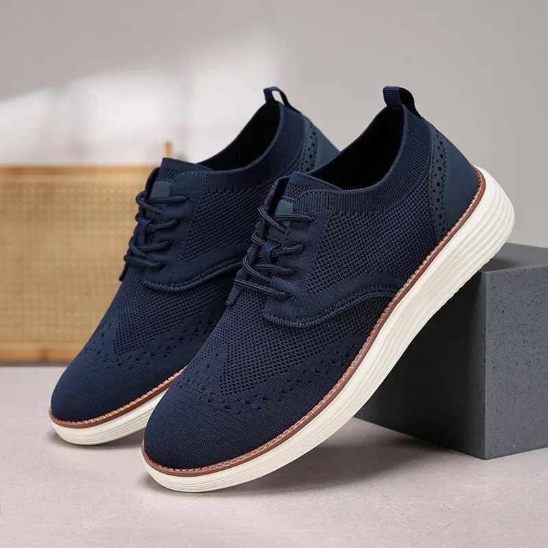 Men's Wingtip Hybrid Dress Sneakers with Cushioning