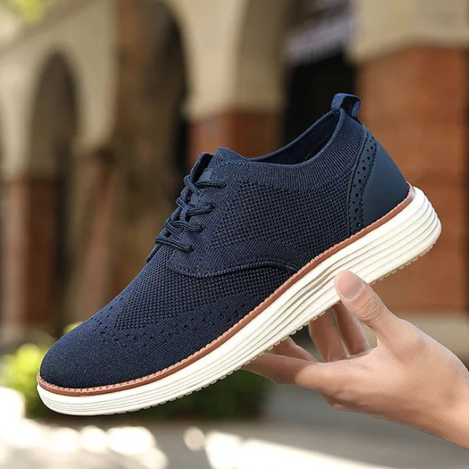 Men's Wingtip Hybrid Dress Sneakers with Cushioning