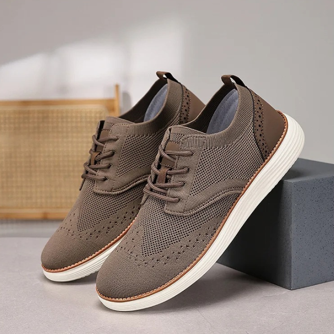 Men's Wingtip Hybrid Dress Sneakers with Cushioning