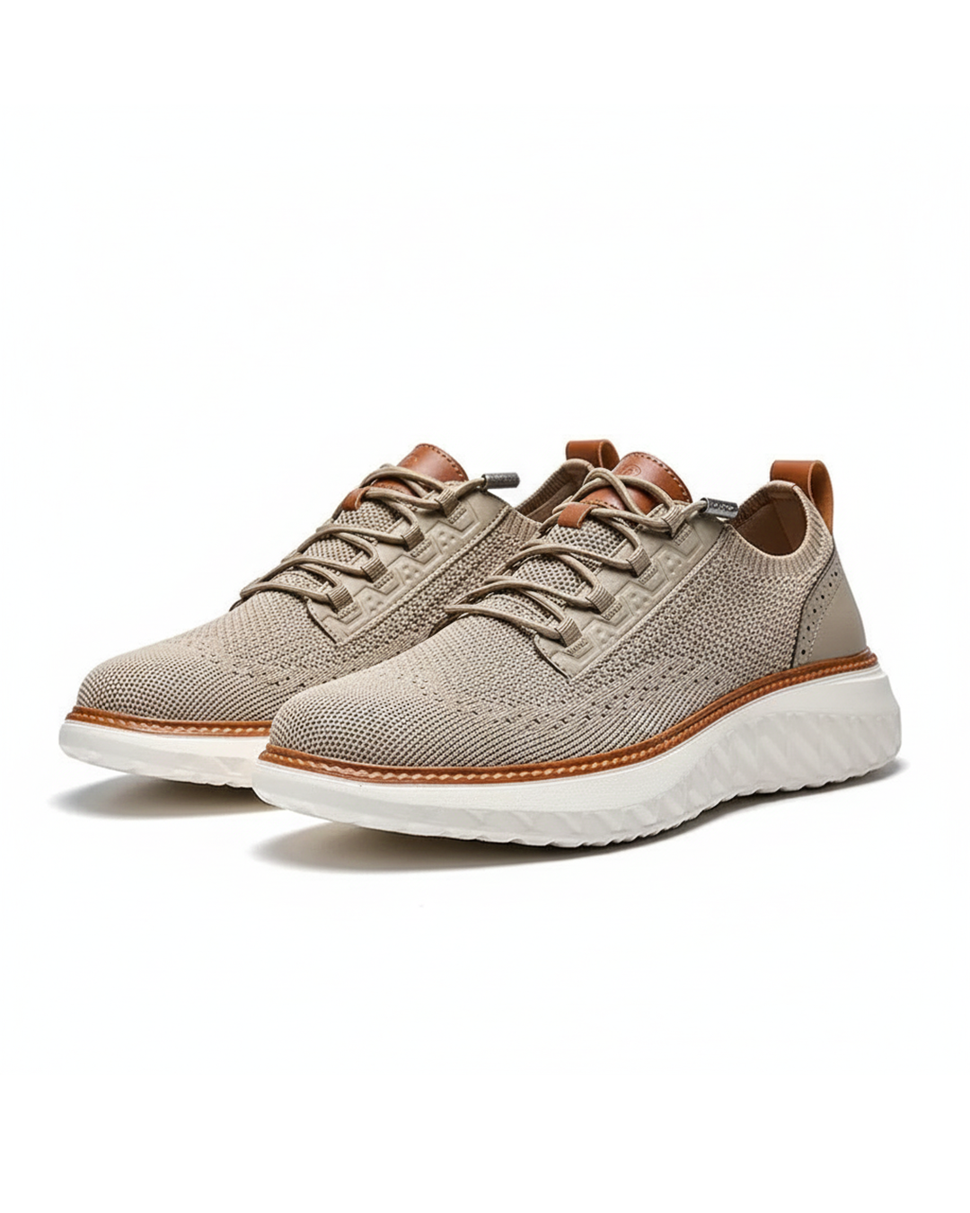 Men's Breathable Knit Casual Sneakers with Premium Accents