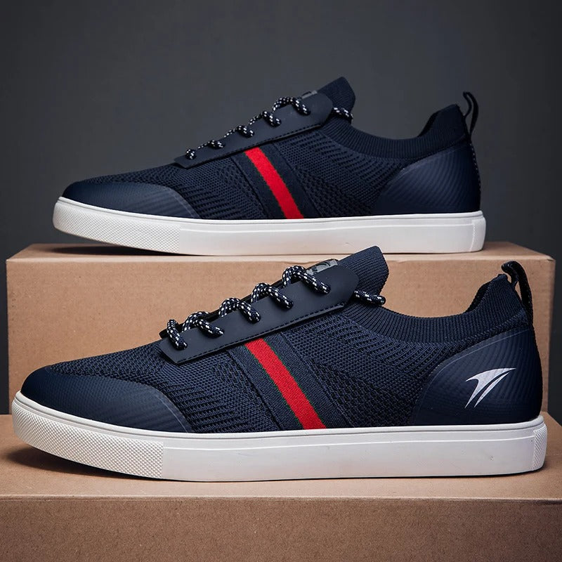 Lightweight Men's Athletic Knit Sneakers with Slip-On Design