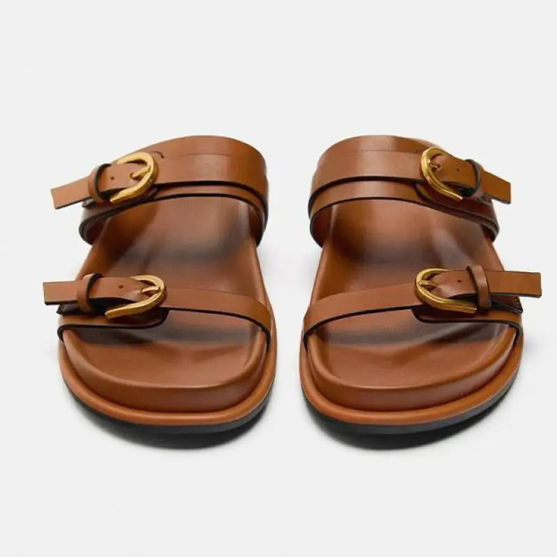 Men's Adjustable Luxury Slide Sandals with Lightweight Sole