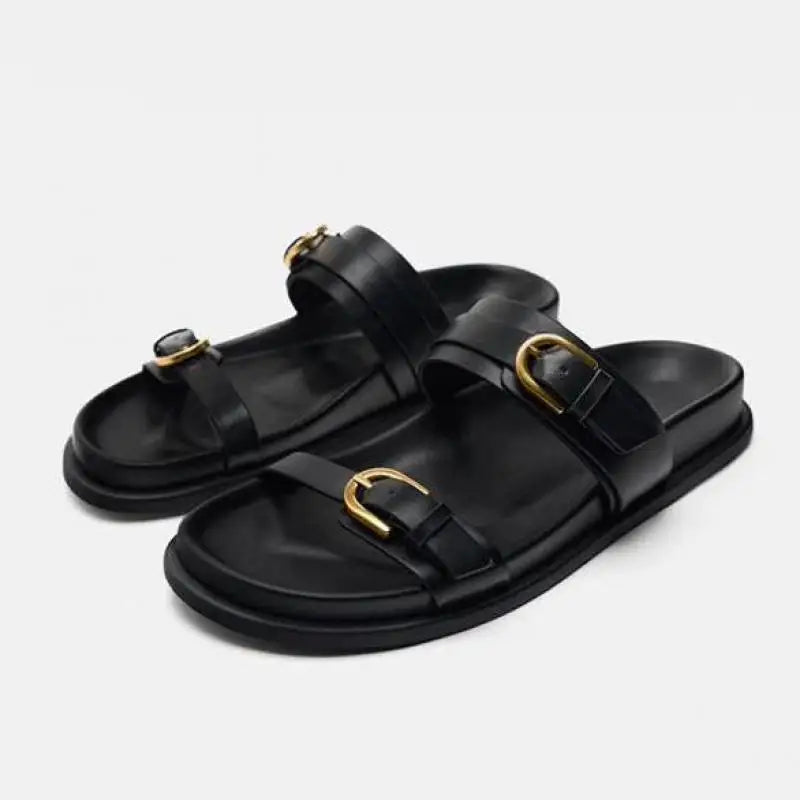Men's Adjustable Luxury Slide Sandals with Lightweight Sole